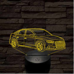 Audi TT autó 7 színű 3D led lámpa