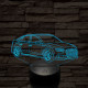 Audi TT autó 7 színű 3D led lámpa