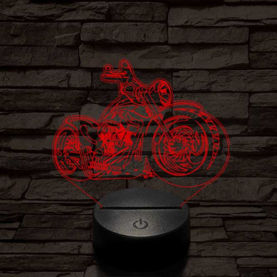 Chopper motor 3D led lámpa