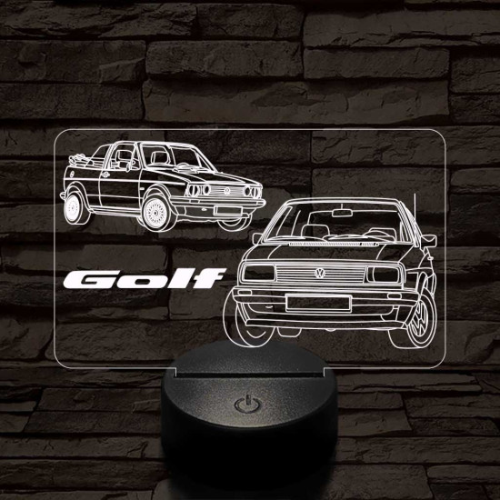 Volkswagen Golf 7 színű 3D led lámpa