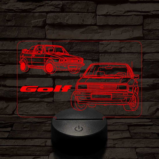 Volkswagen Golf 7 színű 3D led lámpa