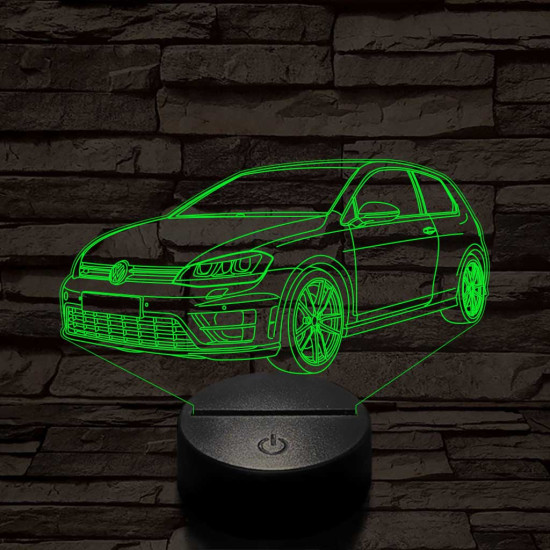 Volkswagen Golf 7, hét színű 3D led lámpa