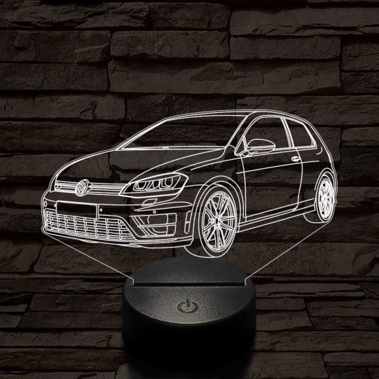 Volkswagen Golf 7, hét színű 3D led lámpa