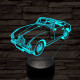 Old timer cabrio 7 színű 3D led lámpa