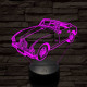 Old timer cabrio 7 színű 3D led lámpa