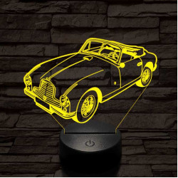 Old timer cabrio 7 színű 3D led lámpa