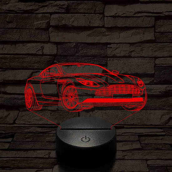 Aston Martin DB11 v12  7 színű 3D led lámpa