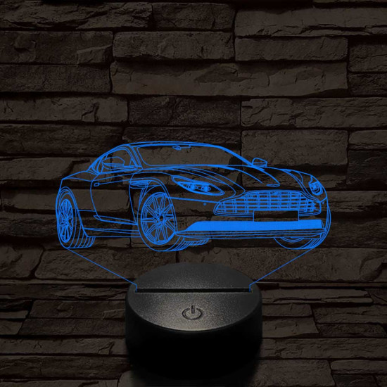 Aston Martin DB11 v12  7 színű 3D led lámpa