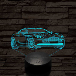 Aston Martin DB11 v12  7 színű 3D led lámpa