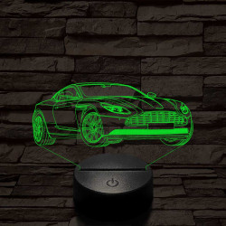 Aston Martin DB11 v12  7 színű 3D led lámpa