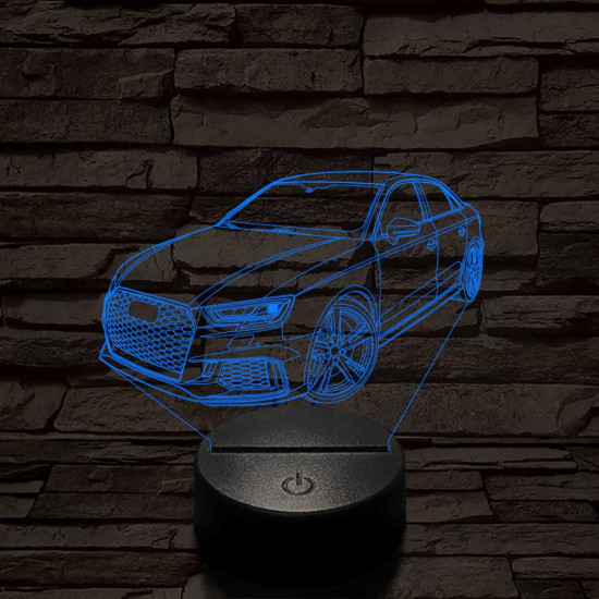 Audi RS3 Sedan 2018 7 színű 3D led lámpa