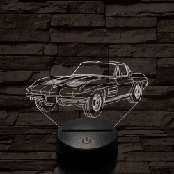 Chevrolet Corvette C2 7 színű 3D led lámpa