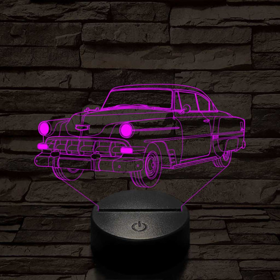 Chevrolet-Bel-Air-Coupe 7 színű 3D led lámpa