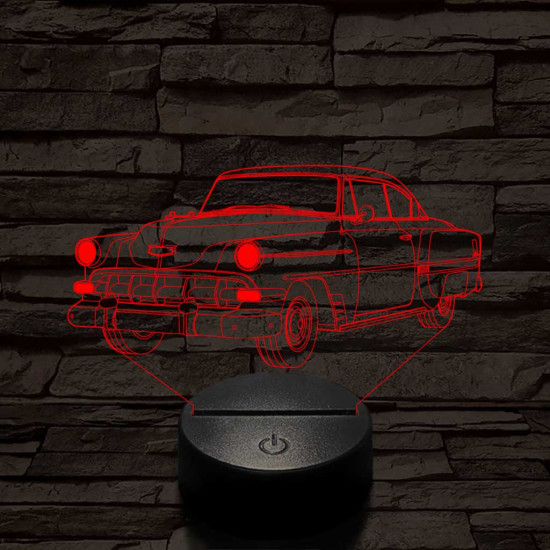 Chevrolet-Bel-Air-Coupe 7 színű 3D led lámpa