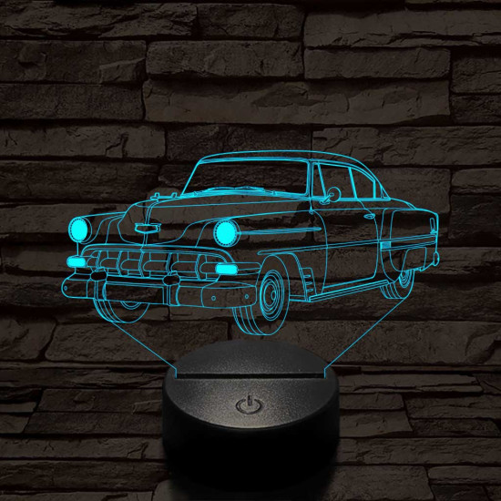 Chevrolet-Bel-Air-Coupe 7 színű 3D led lámpa