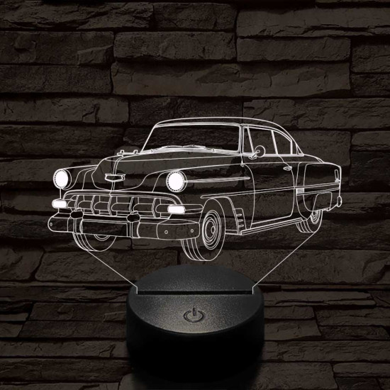 Chevrolet-Bel-Air-Coupe 7 színű 3D led lámpa