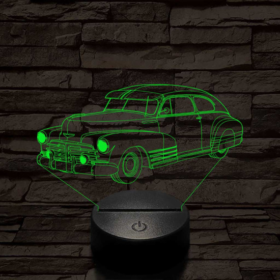 Chevrolet-Fleetline-Aerosedan 7 színű 3D led lámpa