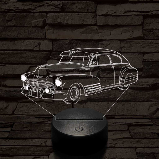 Chevrolet-Fleetline-Aerosedan 7 színű 3D led lámpa