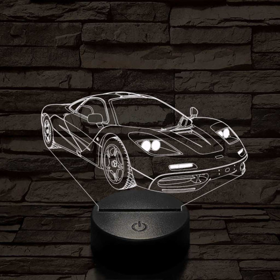 Mclaren f1 1994-oldalrol színű 3D led lámpa