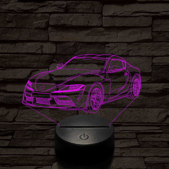 Toyota Supra 7 színű 3D led lámpa