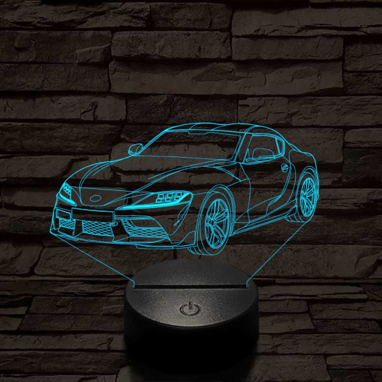 Toyota Supra 7 színű 3D led lámpa
