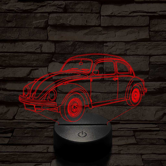 Volkswagen Beetle autó 3D led lámpa
