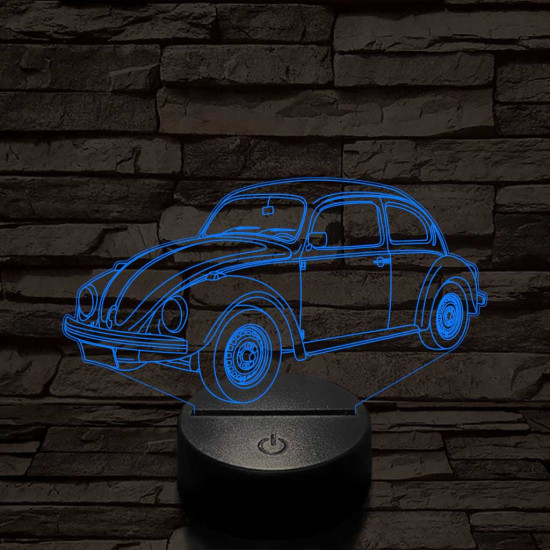 Volkswagen Beetle autó 3D led lámpa