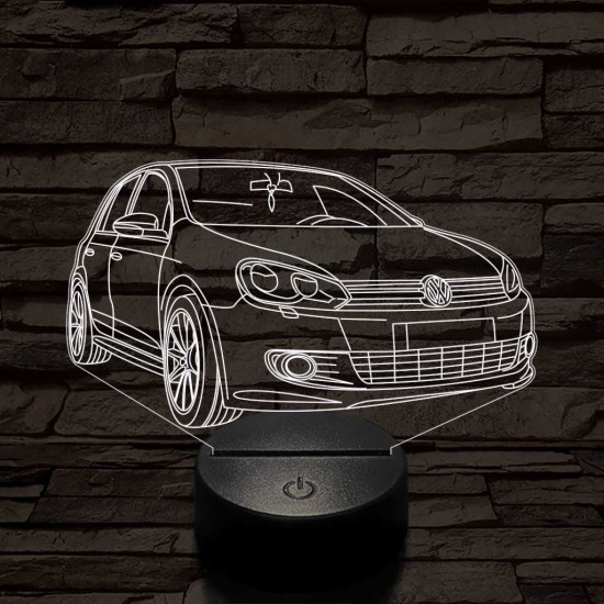 Volkswagen Golf Mk6 7 színű 3D led lámpa