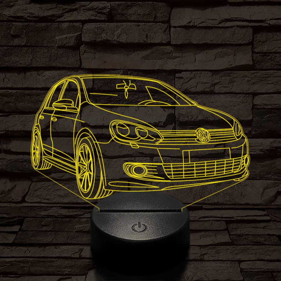 Volkswagen Golf Mk6 7 színű 3D led lámpa