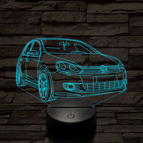 Volkswagen Golf Mk6 7 színű 3D led lámpa
