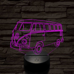Volkswagen Kombi 7 színű 3D led lámpa