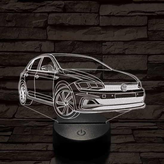 Volkswagen Polo GTI 7 színű 3D led lámpa
