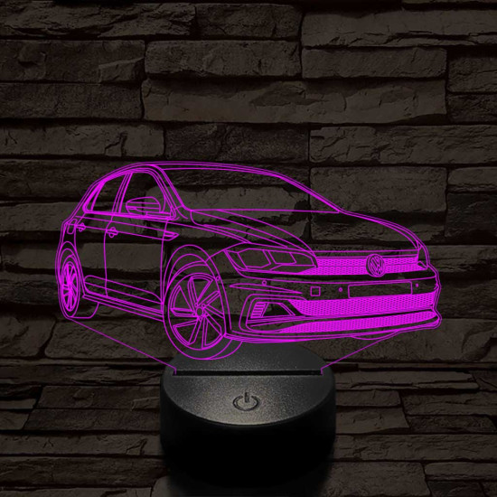Volkswagen Polo GTI 7 színű 3D led lámpa