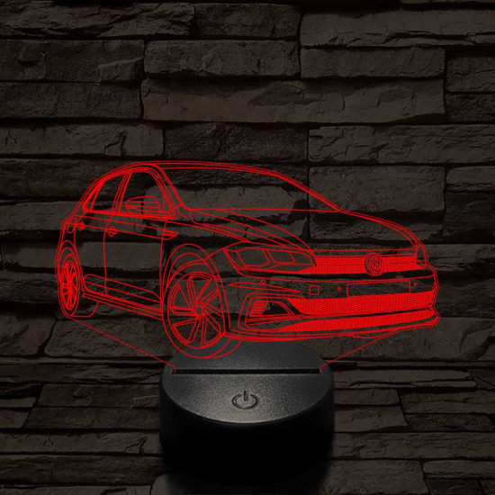 Volkswagen Polo GTI 7 színű 3D led lámpa
