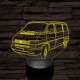 Volkswagen T4 kisbusz 7 színű 3D led lámpa