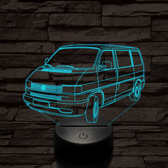 Volkswagen T4 kisbusz 7 színű 3D led lámpa