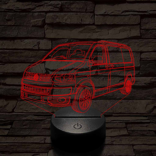 Volkswagen T5 kisbusz 7 színű 3D led lámpa