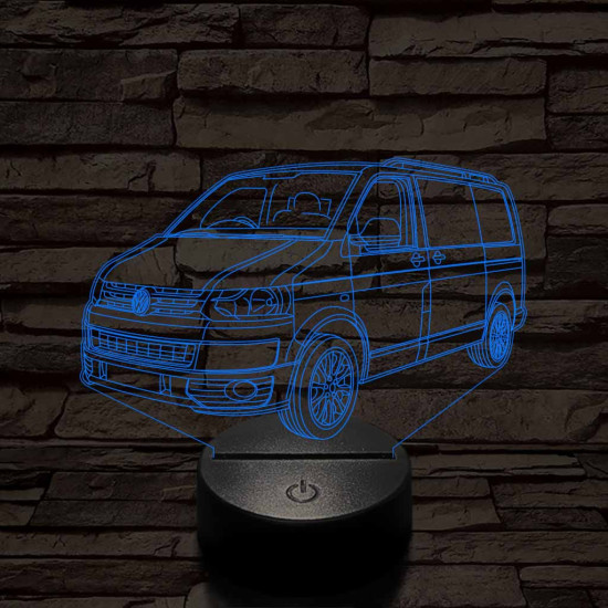 Volkswagen T5 kisbusz 7 színű 3D led lámpa