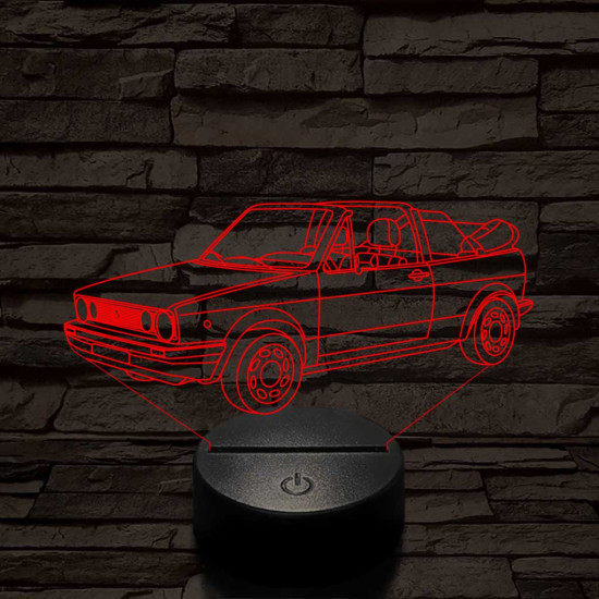 VW Golf 2 cabrio 7 színű 3D led lámpa