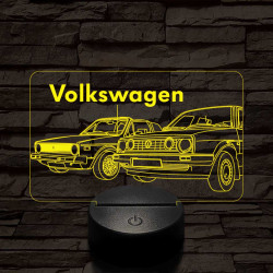 Volkswagen pár 7 színű 3D led lámpa