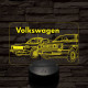 Volkswagen pár 7 színű 3D led lámpa