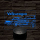 Volkswagen pár 7 színű 3D led lámpa