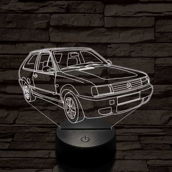 Volkswagen polo 7 színű 3D led lámpa