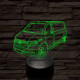 Volkswagen T6 kisbusz 7 színű 3D led lámpa