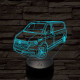 Volkswagen T6 kisbusz 7 színű 3D led lámpa
