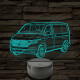 Volkswagen T6 kisbusz 7 színű 3D led lámpa
