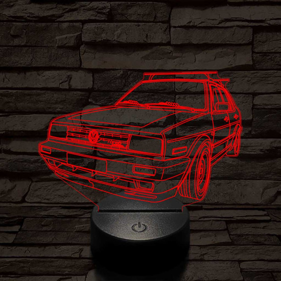 Volkswagen Turbo-dízel 7 színű 3D led lámpa