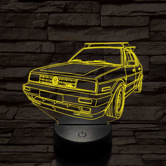 Volkswagen Turbo-dízel 7 színű 3D led lámpa