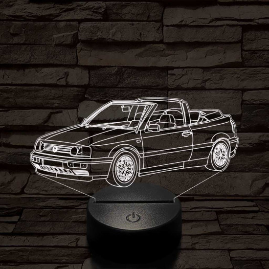 Volkswagen Golf 3 cabrio 7 színű 3D led lámpa