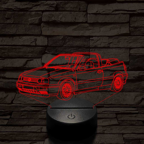 Volkswagen Golf 3 cabrio 7 színű 3D led lámpa
